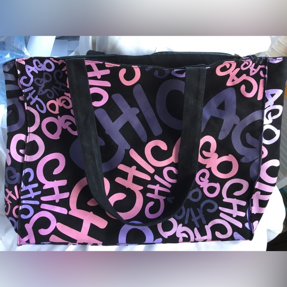 2/$20 Robin Ruth Chicago Lined Canvas Tote - Picture 3 of 5